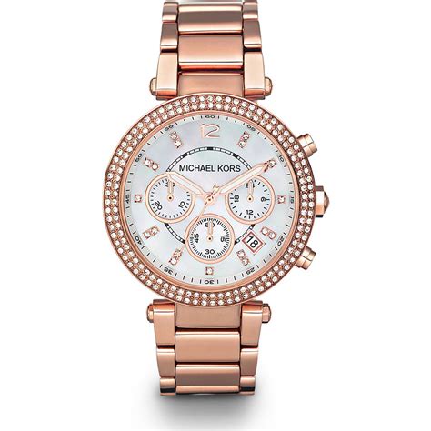 michael kors mk5491 ladies rose gold parker chronograph watch|Michael Kors chronograph bracelet.